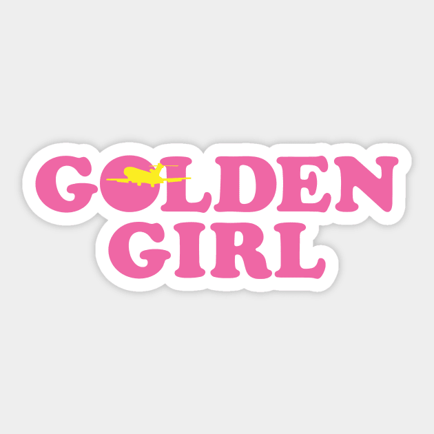 Golden Girl Sticker by Baddest Shirt Co.